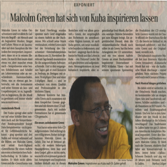 Malcolm Green - Tagblatt - 13.12.2004
